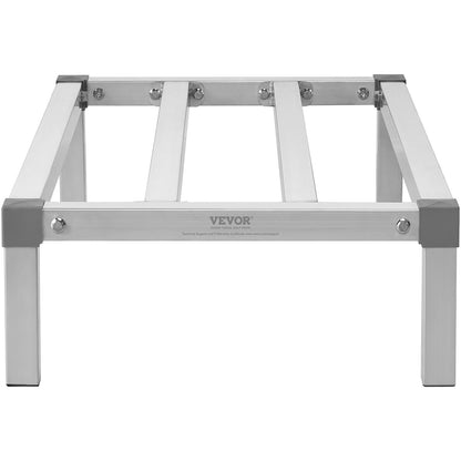 Aluminum Dunnage Rack, 36” x 20” Commercial Food Floor Rack, 8” Off the Floor, 1000 lbs Capacity All-Welded Aluminum Storage Rack, for Storage in Restaurants, Kitchens, Garages and Vehicles