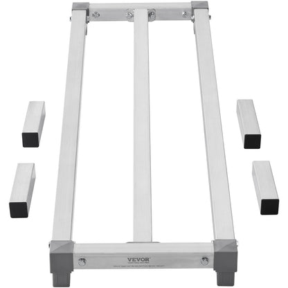 Aluminum Dunnage Rack, 48” x 14” Commercial Food Floor Rack, 8” Off the Floor, 1000 lbs Capacity All-Welded Aluminum Storage Rack, for Storage in Restaurants, Kitchens, Garages and Vehicles