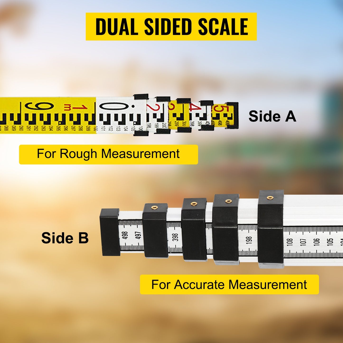 Grünes Rotationslaser-Nivelliergerät-Set mit verstellbarem Stativ und 5-m-Messlatte, 500 m Reichweite, 360°-Drehscan, selbstnivellierendes Laser-Nivelliersystem-Set, für Bauprojektionen
