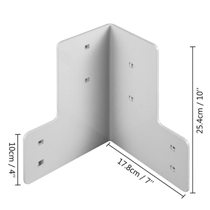 Workbench Corner Brackets 8 PCs Shop Table Bracket Kit 48 LBS Shop Table Corner Brackets 4 mm Right Angle White Color Galvanized Steel Elevated Platform Brackets for Deck Edge and Work Bench