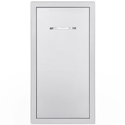 Müllschublade für die Außenküche, 34,4 cm B x 50 cm T x 65,5 cm H Innenraum, Mehrzweck-Schubladen für die Außenküche aus Edelstahl, max. Tragkraft 25 kg pro Ebene, für Grillinseln im Freien