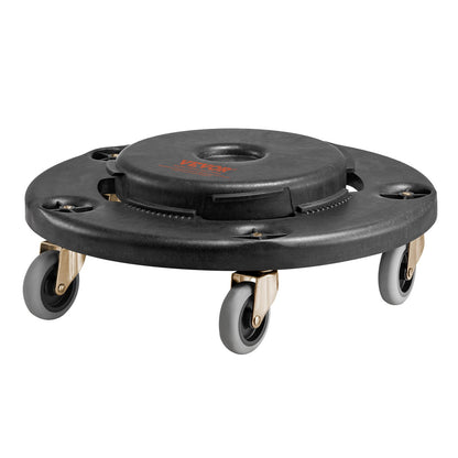 Trash Can Dolly, Fit 20, 32, 44, 55 Gallon Containers, Round Trash Can Roller Base with 4 Lockable Wheels, 500lbs Weight Capacity, Heavy Duty Barrel Dolly, Multi-Functional Rolling Dolly Cart