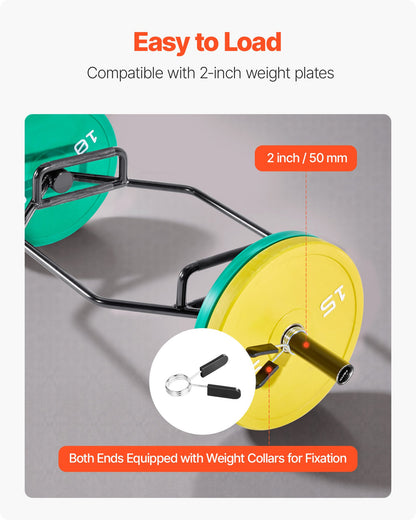 Trap Bar Hex Bar, 50mm Hex Barbell, 360 kg Capacity Shrug Bars with Knurled Grips, Weightlifting and Strength Training Equipment, Home Gym for Squats, Deadlifts, Shoulder Presses, Black