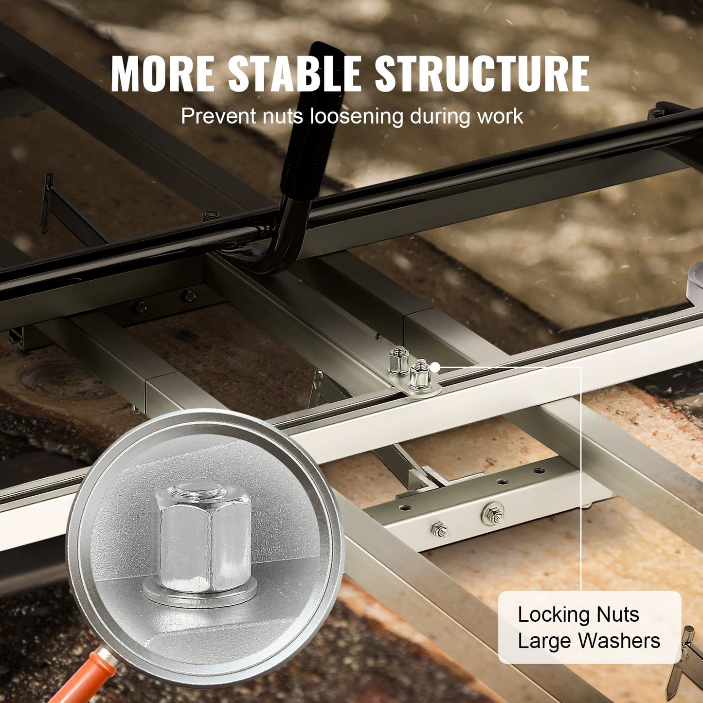 Kettensägewerk und Schienenführungssystem, tragbares Sägewerk mit 36 ​​cm-91 cm Führungsschiene, 2,74 m lange Aluminium-Sägeführungsschiene mit Kettensägen-Plankenwerk für Holzbearbeiter und Zimmerleute