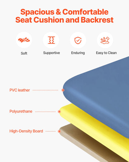 Geri-Stuhl-Liegestuhl, 3-fach verstellbarer Geri-Stuhl, fahrbarer medizinischer Liegestuhl mit 4 Rollen, weich gepolstertem Sitz und abnehmbarem Tablett, ideal für Krankenhäuser, Pflegeheime und die häusliche Altenpflege