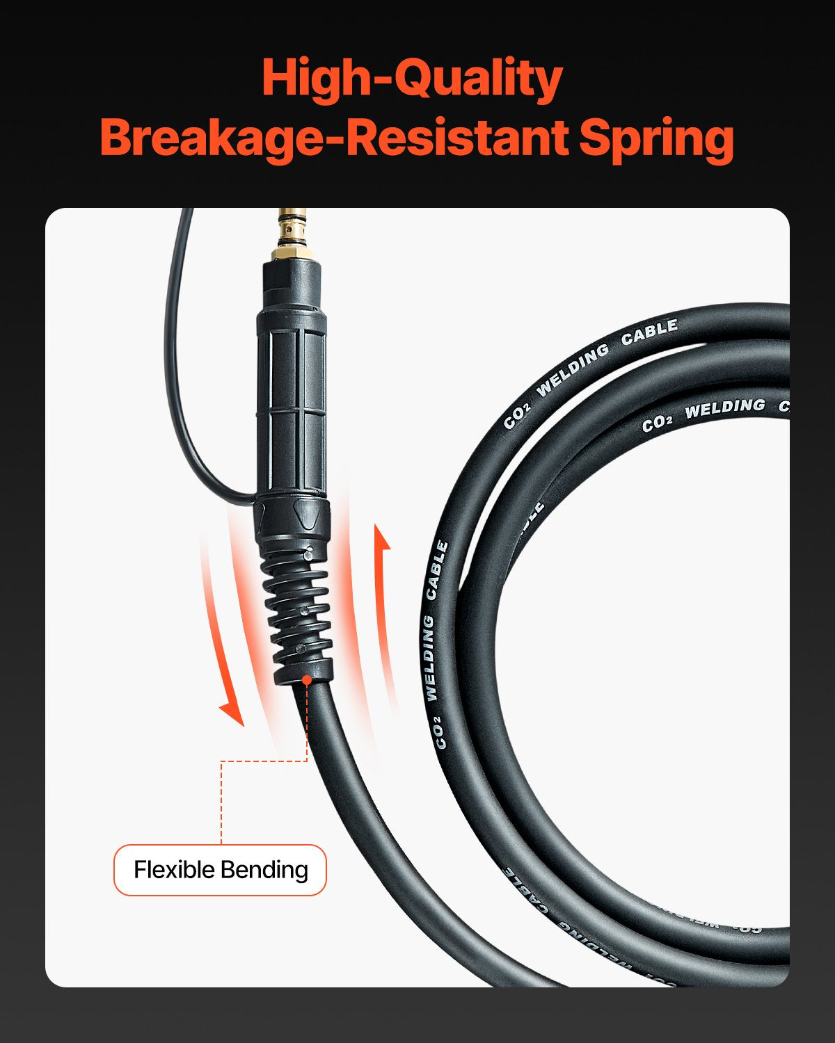 100-Ampere-Spoolgun mit 3 m Kabel, kompatibel mit Hobart Handler 210 MVP MIG-Schweißgeräten, geeignet für 0,58 mm, 0,76 mm und 0,89 mm Fülldraht/Massivdraht/Aluminium-Schweißdrähte