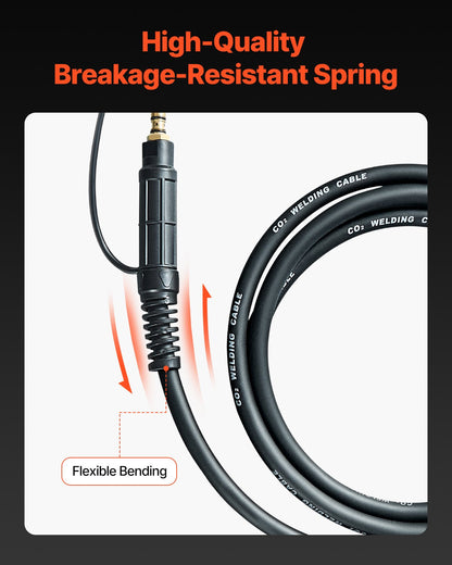 100-Ampere-Spoolgun mit 3 m Kabel, kompatibel mit Hobart Handler 210 MVP MIG-Schweißgeräten, geeignet für 0,58 mm, 0,76 mm und 0,89 mm Fülldraht/Massivdraht/Aluminium-Schweißdrähte