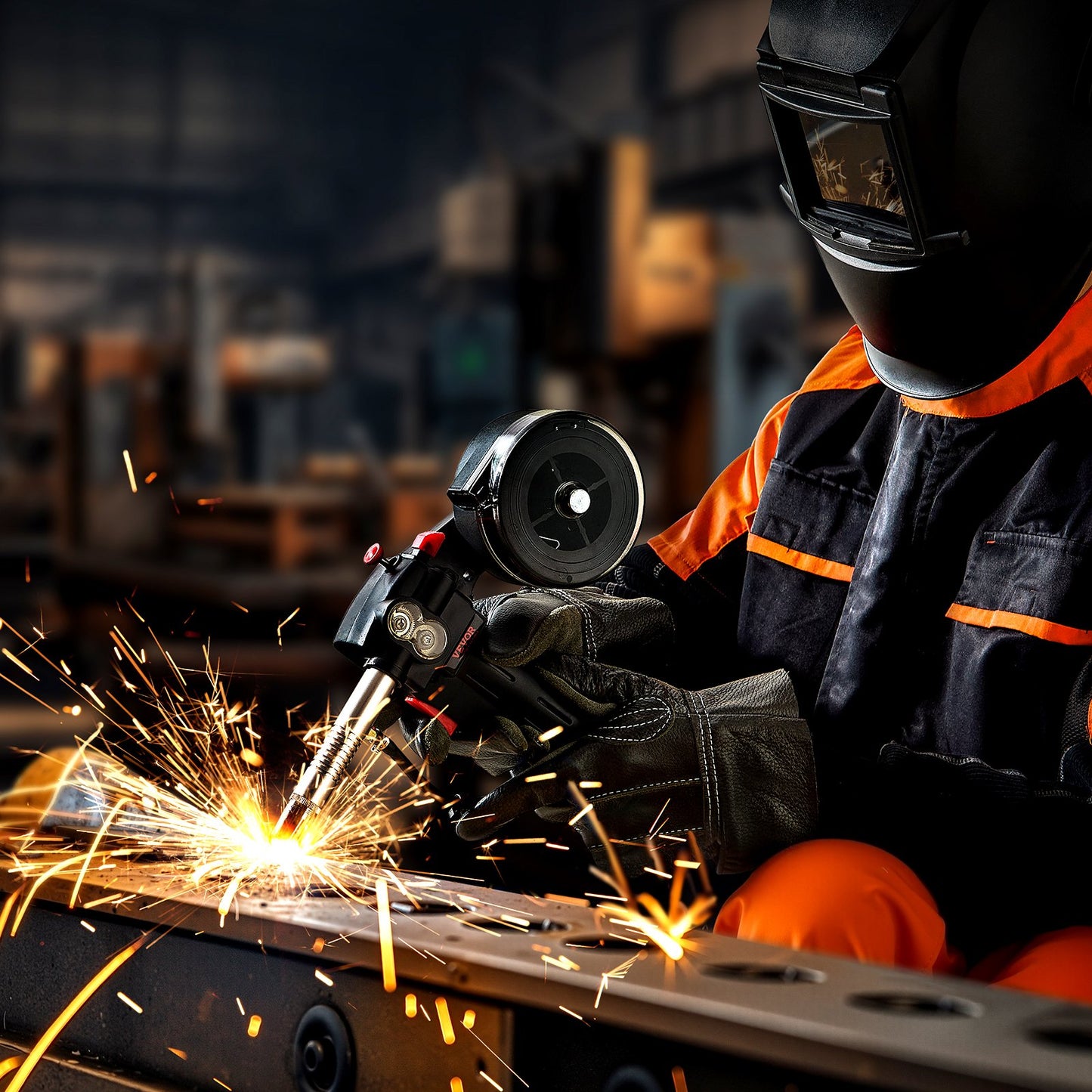 100-Ampere-Spoolgun mit 3 m Kabel, kompatibel mit Hobart Handler 210 MVP MIG-Schweißgeräten, geeignet für 0,58 mm, 0,76 mm und 0,89 mm Fülldraht/Massivdraht/Aluminium-Schweißdrähte