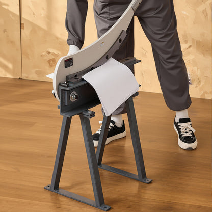 Tisch-Guillotineschere, 500 mm Tischbreite, manuelle Blechschere für die Metallbearbeitung, aus Q235-Material, hohe Präzision, mit Ständer, für Leiterplatten, Aluminium, Stahl, Kupfer und Kunststoff