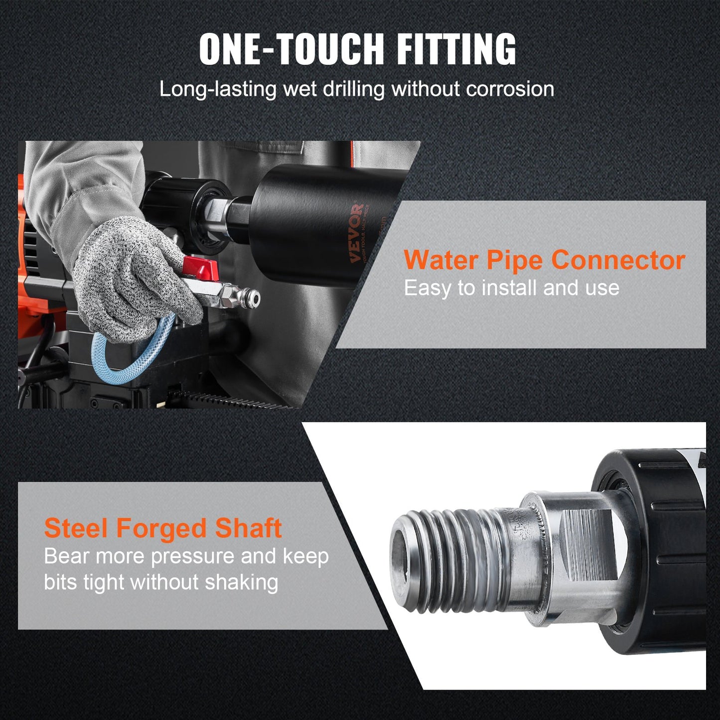 Diamantkernbohrmaschine für Betonkerne, Rollen, 3200 W, 750 U/min