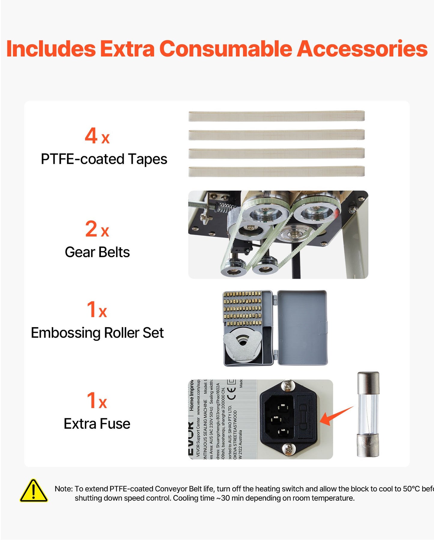 Continuous Bag Band Sealing Machine, 6-12 mm Seal Width, Vertical Band Sealer Machine with Roller Printing , Temp & Speed Adjustable, Heat Sealing Machine for 0.03-0.8 mm Plastic Bags