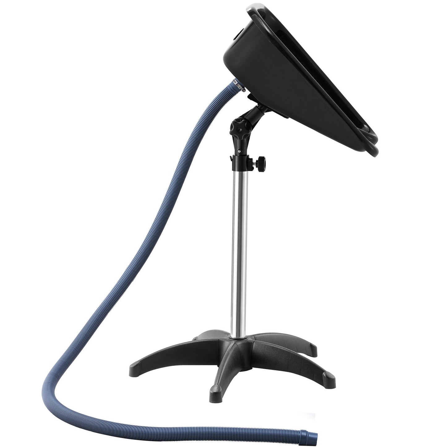 Portable Shampoo Bowl, Shampoo Sink with Adjustable Height & Angle, Salon Hair Wash Sink with Drain Hose and Star-Shaped Support Base for Barbershop Beauty Spa Center Home Use