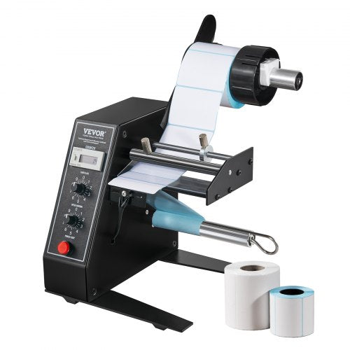 Automatischer Etikettenspender, Breite 15–125 mm, Länge 3–150 mm, automatische Etikettenabstreif- und -trennmaschine, Etikettiergeschwindigkeit einstellbar, automatische Zählung 0–999999