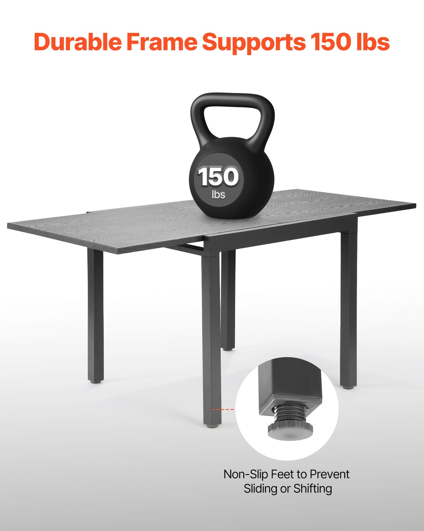 Expandable Outdoor Patio Dining Table, 80-160cm Rectangular Backyard Bistro Tables for 4-6, Aluminum Frame Metal Steel Slat , All-Weather Large Furniture for Lawn Garden Porch, Dark Gray