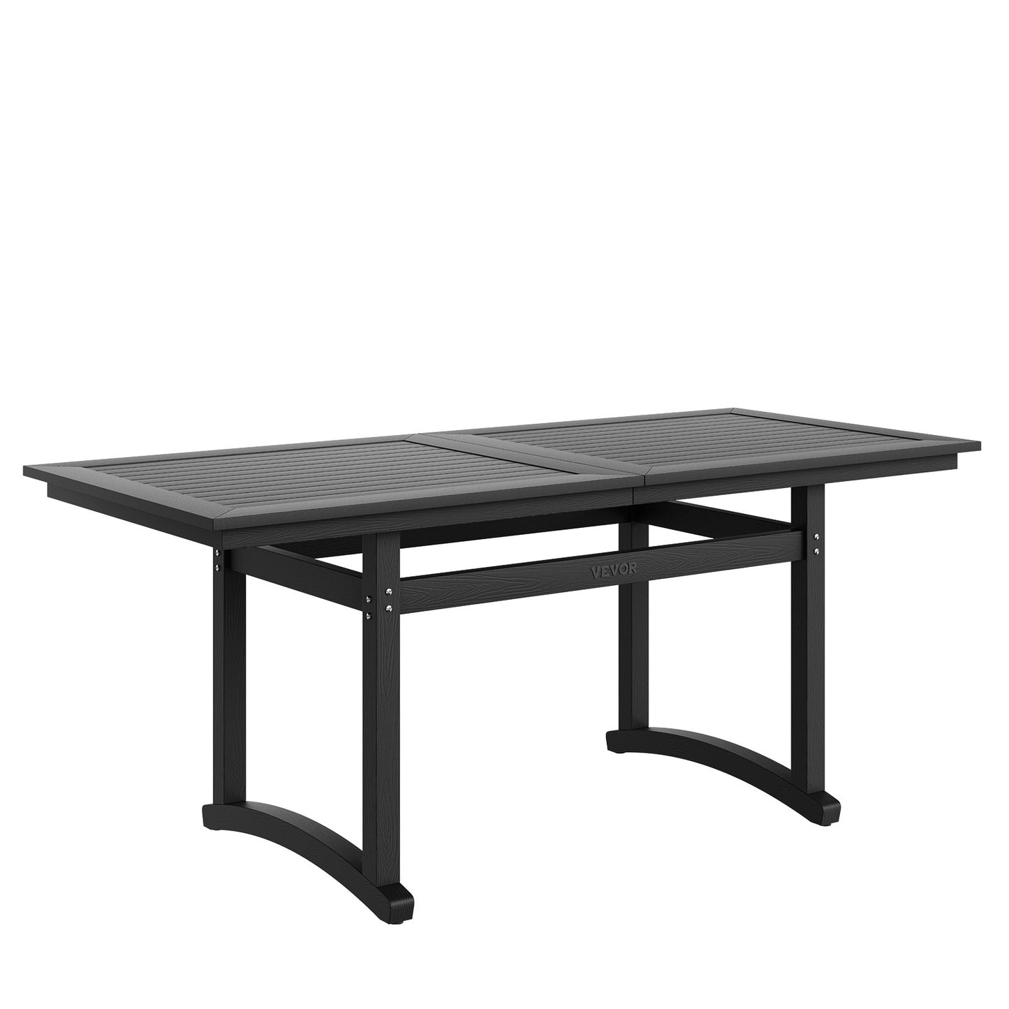 7 Pieces Patio Dining Set, Outdoor Rectangle Furniture Table and Chairs Set, All Weather Garden Furniture Table Sets, HIPS Patio Conversation Set, For Lawn, Deck, Backyard, Poolside, Black