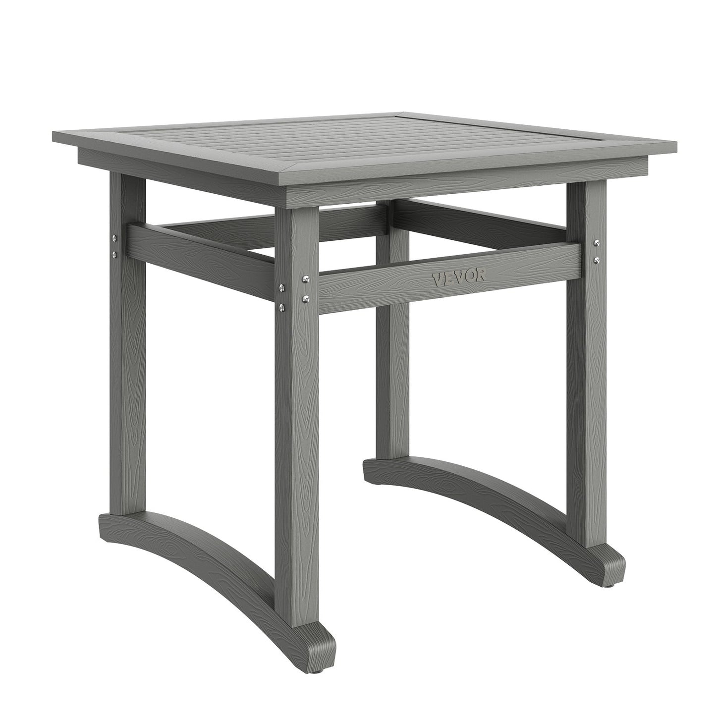 5 Pieces Patio Dining Set, Outdoor Square Furniture Table and Chairs, All Weather Garden Furniture Table Sets, HIPS Small Patio Conversation Set, For Lawn, Deck, Backyard, Poolside, Light Gray