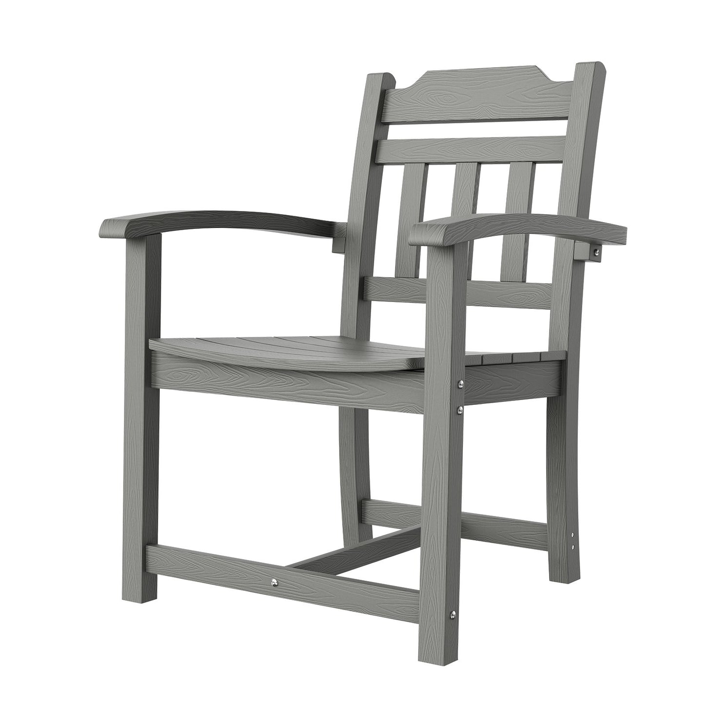 5 Pieces Patio Dining Set, Outdoor Square Furniture Table and Chairs, All Weather Garden Furniture Table Sets, HIPS Small Patio Conversation Set, For Lawn, Deck, Backyard, Poolside, Light Gray