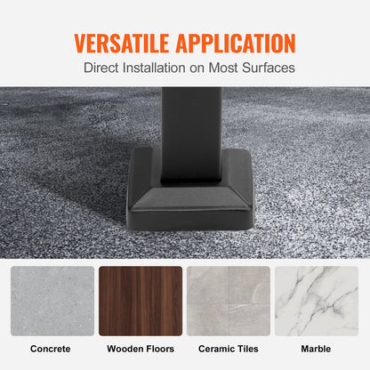 Schmiedeeisernes Treppengeländer, passend für 1- oder 2-stufige Außentreppen, verstellbares Treppengeländer für die Veranda, schwarzes, modernes Treppengeländer für Beton- oder Holztreppen inklusive Montagesatz