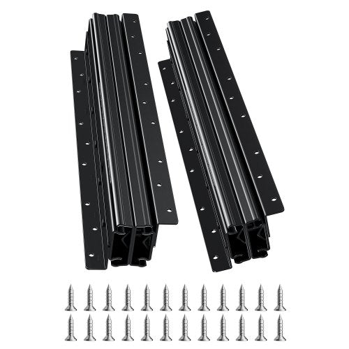 Unterbau-Schubladenschienen, 40,6 cm (16 Zoll), Vollauszug, Kugellager, Tragkraft 117,9 kg (260 lb), robuste untere Treppenschrankgleiter, für den Selbstaustausch, Schwarz