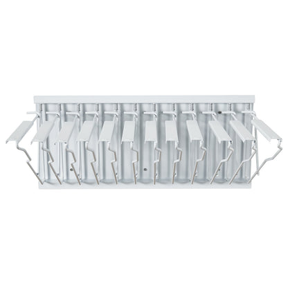 Wandmontiertes Bauplan-Aufbewahrungsregal – Bietet Platz für bis zu 1200 Baupläne, Hängender Bauplanhalter mit 12 Schwenkhalterungen, für 24", 30", 36" oder 42" Klemmen (nur Regal ohne Klemmen) – Schwerlastausführung (240 lbs)