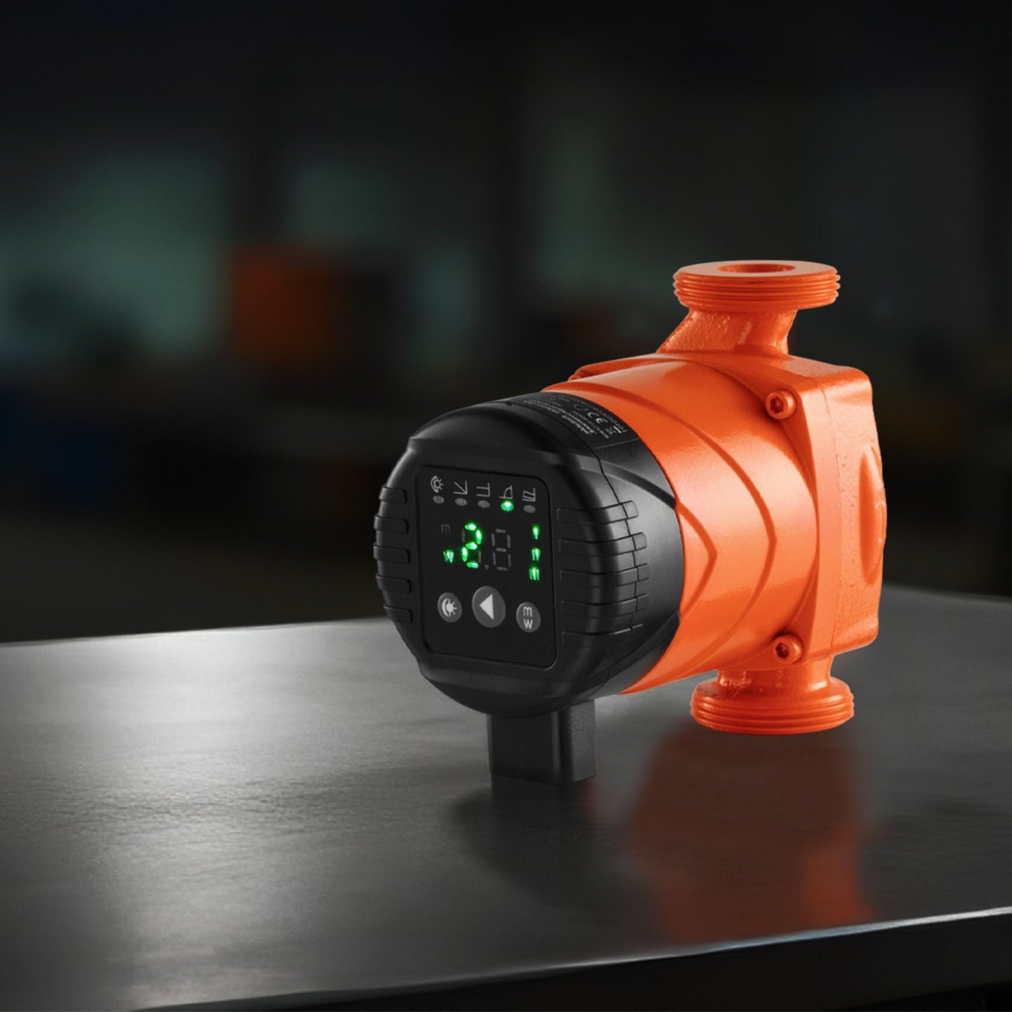 Hocheffiziente Umwälzpumpe LPS25-6BP/130, 58 l/min, max. Förderhöhe 4 m, Warmwasser-Umwälzpumpe aus Gusseisen, Gewindeanschluss, Rückschlagventil, leiser Betrieb, für Heizsysteme im Wohnbereich