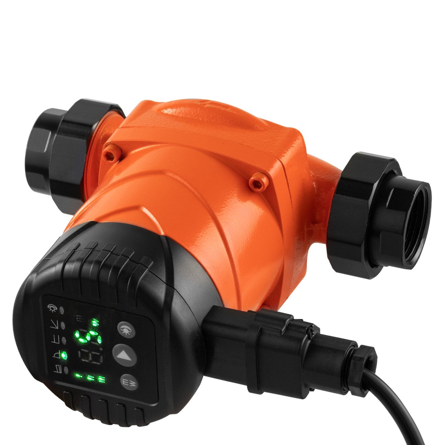 Hocheffiziente Umwälzpumpe LPS25-6BP/130, 58 l/min, max. Förderhöhe 4 m, Warmwasser-Umwälzpumpe aus Gusseisen, Gewindeanschluss, Rückschlagventil, leiser Betrieb, für Heizsysteme im Wohnbereich