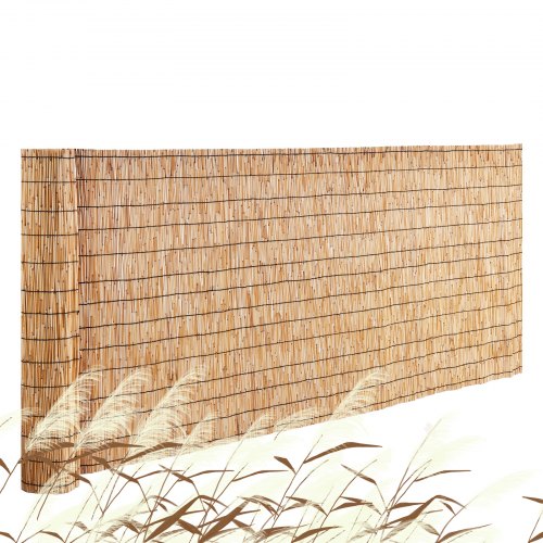 Natural Reed Fencing, 3.3 ft x 13.3 ft, Reed Screen Curtain Balcony Reed Fence Roll for Outdoor Backyard Patio, Decorative Fence for Backyard Garden Fencing Divider, Privacy Screen Panel Curtain
