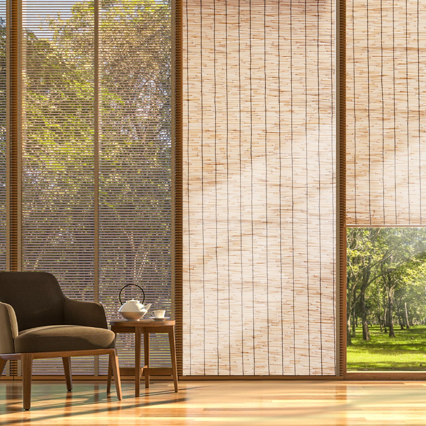 Natural Reed Fencing, 5.5 ft x 16.4 ft, Reed Screen Curtain Balcony Reed Fence Roll for Outdoor Backyard Patio, Decorative Fence for Backyard Garden Fencing Divider, Privacy Screen Panel Curtain