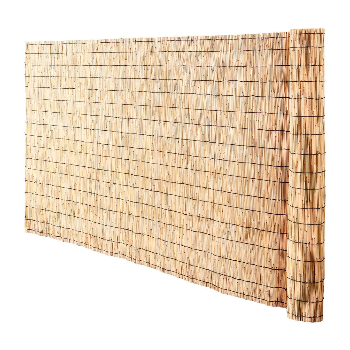 Natural Reed Fencing, 5.5 ft x 16.4 ft, Reed Screen Curtain Balcony Reed Fence Roll for Outdoor Backyard Patio, Decorative Fence for Backyard Garden Fencing Divider, Privacy Screen Panel Curtain