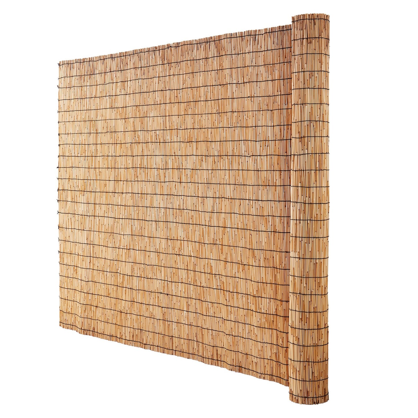 Sichtschutz aus Naturrohr, 122 x 500 cm, Sichtschutzvorhang aus Schilf für Balkon, Terrasse, Garten oder Terrasse, dekorativer Zaun, Trennwand, Vorhang