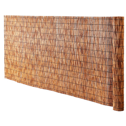 Natural Reed Fencing, 4 ft x 16.4 ft, 2 Pack Reed Screen Curtain Balcony Reed Fence Roll for Outdoor Backyard Patio, Decorative Fence for Backyard Garden Fencing Divider, Privacy Panel, Brown