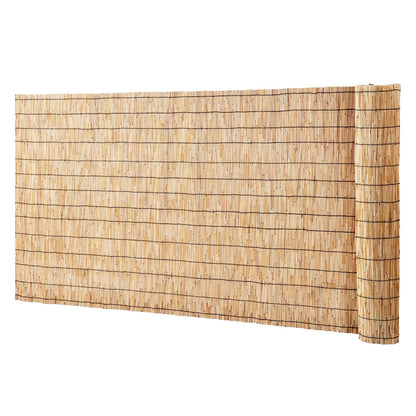 Natural Reed Fencing, 3.3 ft x 9.8 ft, Reed Screen Curtain Balcony Reed Fence Roll for Outdoor Backyard Patio, Decorative Fence for Backyard Garden Fencing Divider, Privacy Screen Panel Curtain