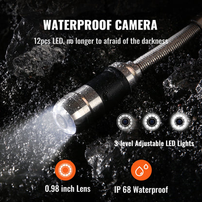 Sewer Camera Pipe Inspection Camera 17.8 cm Screen 1000TVL Camera 20.1m