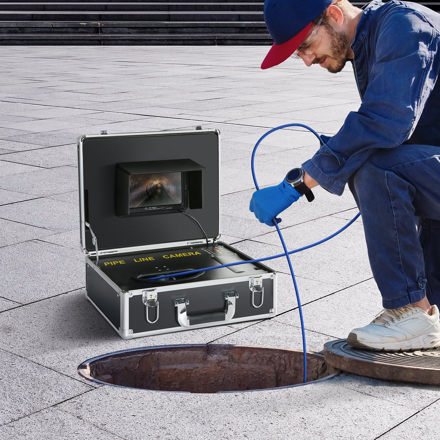 Sewer Camera Pipe Inspection Camera 17.8 cm Screen 1000TVL Camera 20.1m