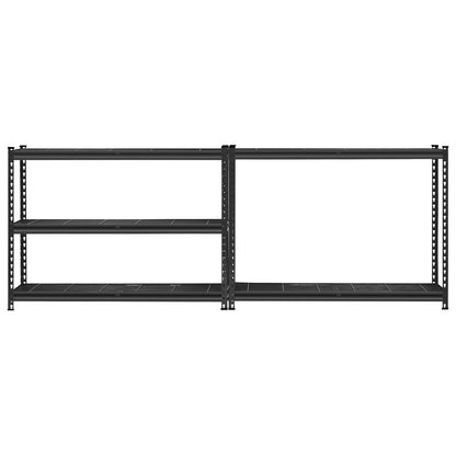 Storage Shelves, 2500 lbs, 5 Tier Heavy Duty Garage Shelving, 18" D x 48" W x 72" H Adjustable Metal Shelves for Industrial Shelving Unit Utility Shelf, for Kitchen, Warehouse, Basement, Black