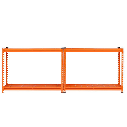 Storage Shelves, 2400 lbs, 4 Tier Heavy Duty Garage Shelving, 20" D x 40" W x 60" H Adjustable Metal Shelves for Industrial Shelving Unit Utility Shelf, for Kitchen, Warehouse, Basement, Orange