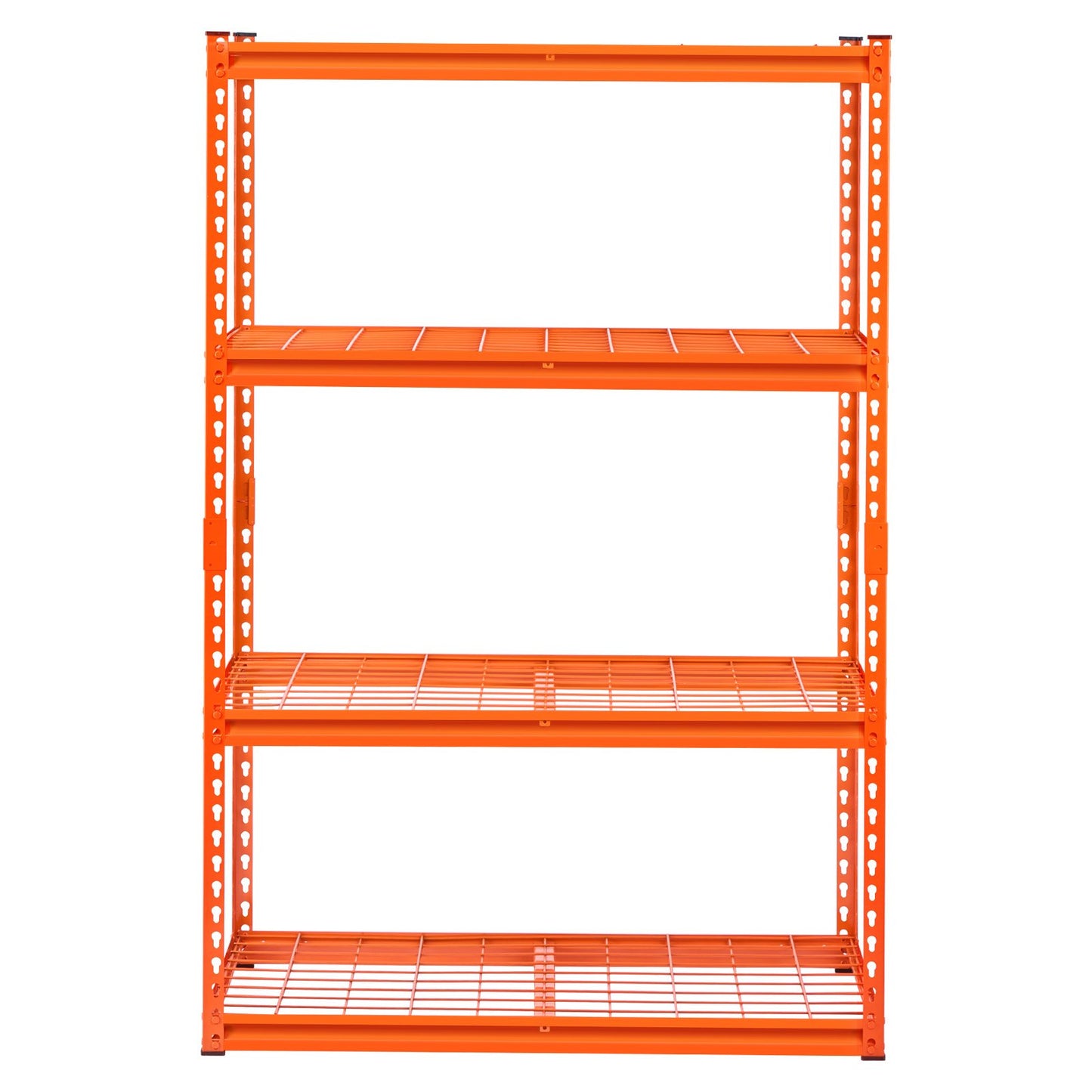 Storage Shelves, 2400 lbs, 4 Tier Heavy Duty Garage Shelving, 20" D x 40" W x 60" H Adjustable Metal Shelves for Industrial Shelving Unit Utility Shelf, for Kitchen, Warehouse, Basement, Orange