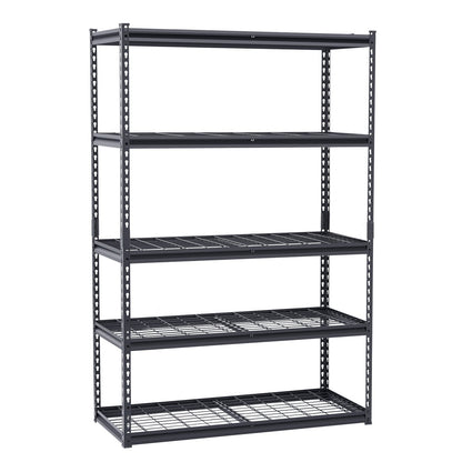 Storage Shelves, 3000 lbs, 5 Tier Heavy Duty Garage Shelving, 20" D x 48" W x 72" H Adjustable Metal Shelves for Industrial Shelving Unit Utility Shelf, for Kitchen, Warehouse, Basement, Black