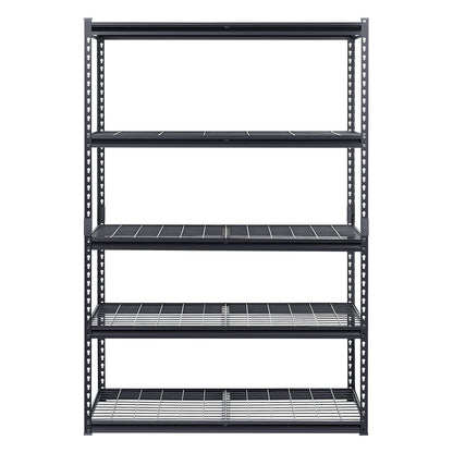 Storage Shelves, 3000 lbs, 5 Tier Heavy Duty Garage Shelving, 24" D x 48" W x 72" H Adjustable Metal Shelves for Industrial Shelving Unit Utility Shelf, for Kitchen, Warehouse, Basement, Black