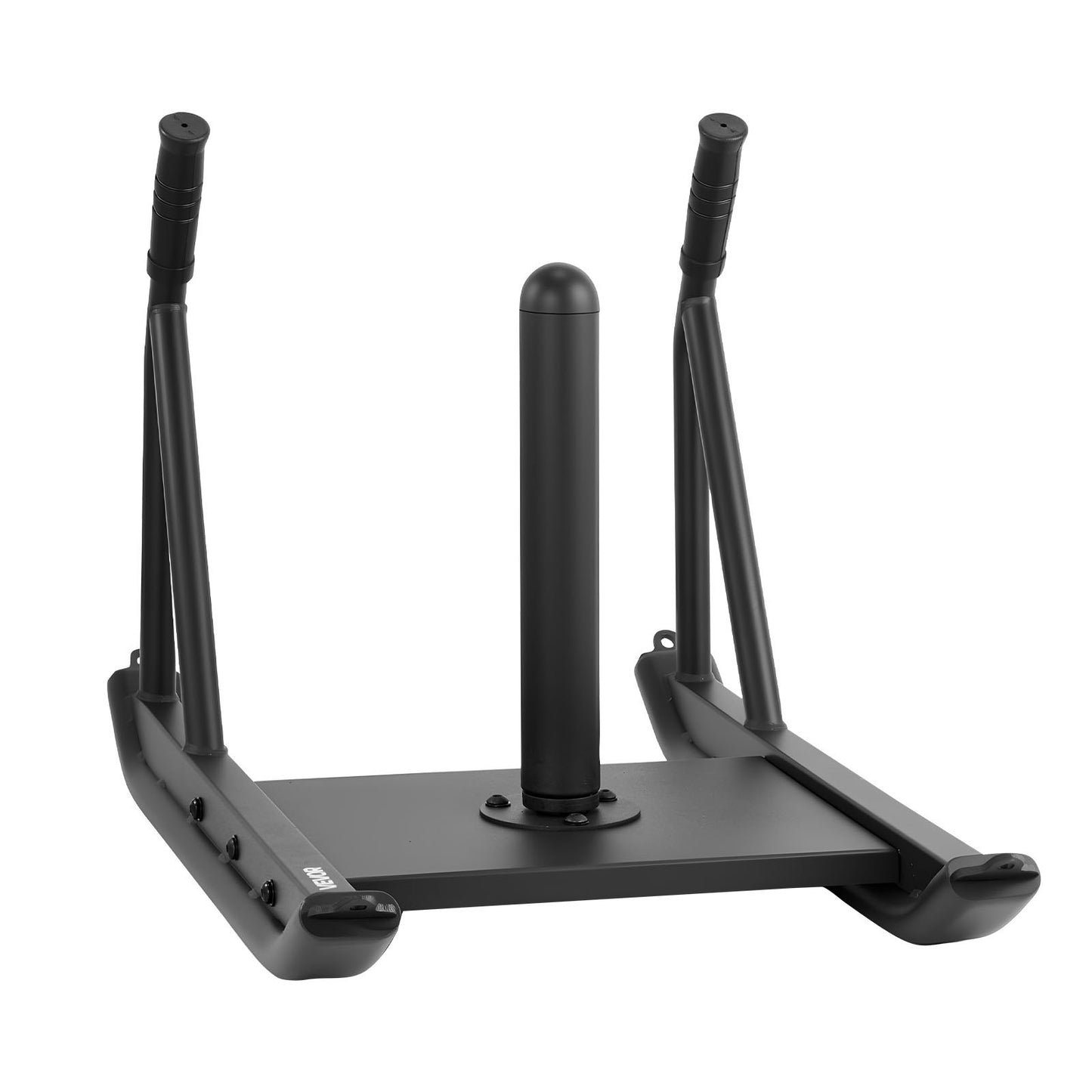 Gewichtsschlitten, Stahl-Kraftschlitten, Fitness-Schlitten für Krafttraining zur Verbesserung der Geschwindigkeit beim sportlichen Training, Trainingsgerät mit Griff, kompatibel mit 25/51-mm-Gewichtsscheiben, Schwarz