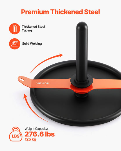 Gewichtsschlitten, Stahl-Kraftschlitten, Fitness-Schlitten für Krafttraining zur Verbesserung der Geschwindigkeit beim sportlichen Training, Trainingsgerät mit Gurtzeug, kompatibel mit 51-mm-Gewichtsscheiben, Orange &amp; Schwarz