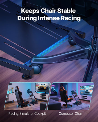 Rennlenkradständer, verstellbarer und faltbarer Simulatorständer für Logitech G29, G27, G920, G923, Thrustmaster T300RS, T300GT, T248, TS-PC, TSXW Gaming-Cockpit (Pedale nicht enthalten).