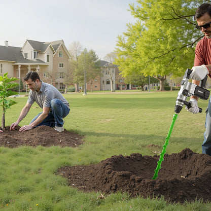 Auger Drill Bit for Planting, 40 x 800 mm Spiral Drill Bit, Compatible with 20mm ID Drive Drills, Heavy Duty Bulb Planter Tool, Post Hole Drilling Attachments for Garden Digger Fence