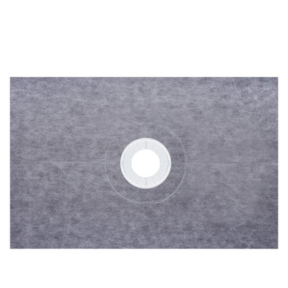 Shower Curb Kit, 38" x 60" ABS Watertight Shower Curb Overlay with 4" ABS Central Bonding Flange, 4" Stainless Steel Grate and Trowel, Cuttable Shower Curb, Shower Pan Fit for Bathroom