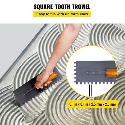 Shower Curb Kit, 121.9 x 121.9 cm Watertight Shower Curb Overlay with 10.2 cm ABS Central Bonding Flange,10.2 cm Stainless Steel Grate,2 Cuttable Shower Curb and Trowel,Shower Pan Slope Sticks