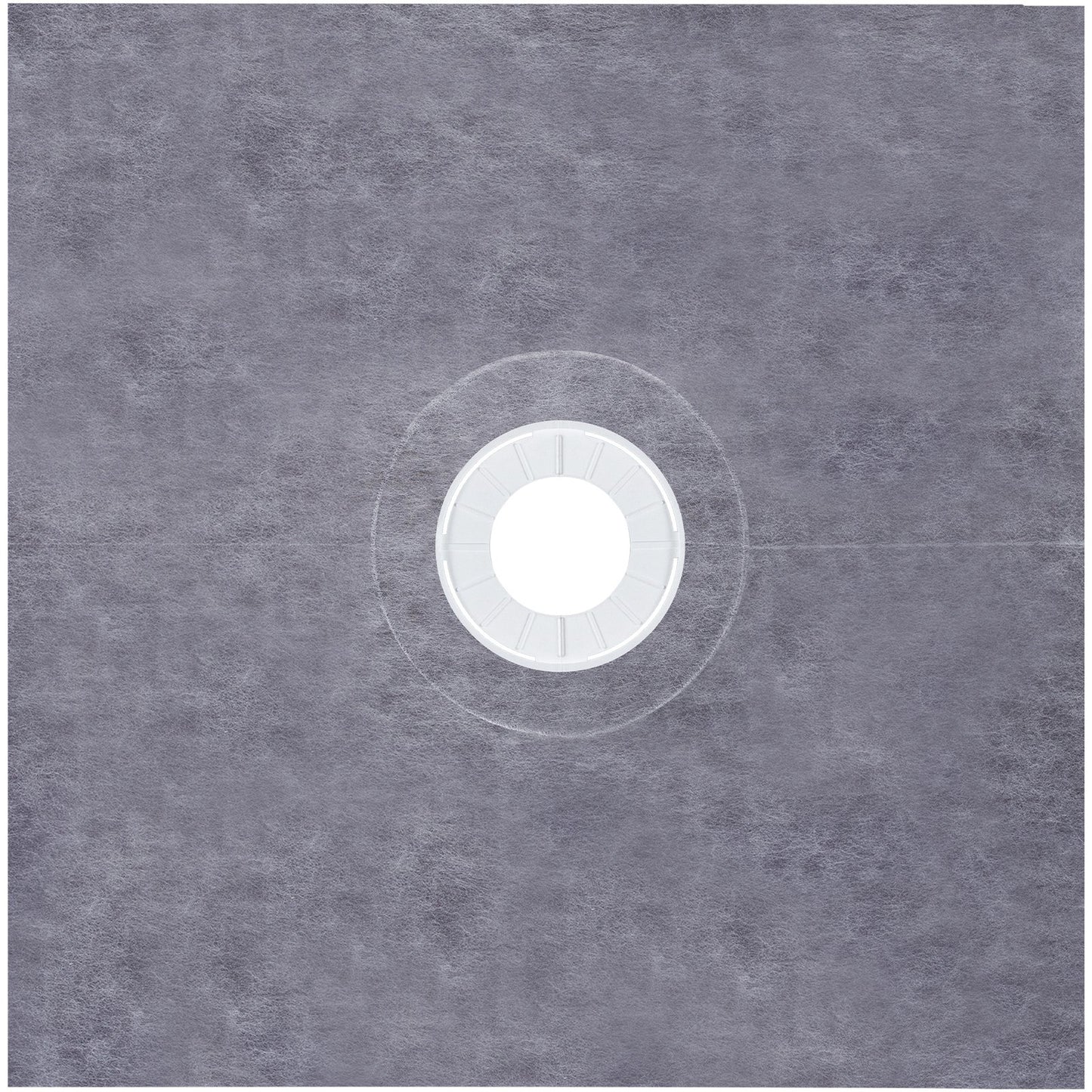 Shower Curb Kit, 121.9 x 121.9 cm Watertight Shower Curb Overlay with 10.2 cm ABS Central Bonding Flange,10.2 cm Stainless Steel Grate,2 Cuttable Shower Curb and Trowel,Shower Pan Slope Sticks