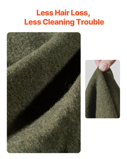 Wool Camping Blanket 1,62x2,23m / 64" x 88" Warm for Camping Hiking Travel Army Green