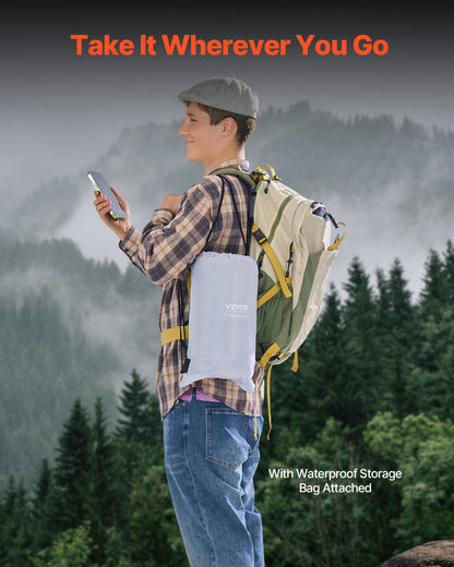 Campingdecke 2 x 1,5 m (79 x 59 Zoll), tragbare, warme Stadiondecke für den Außenbereich, hellgrau