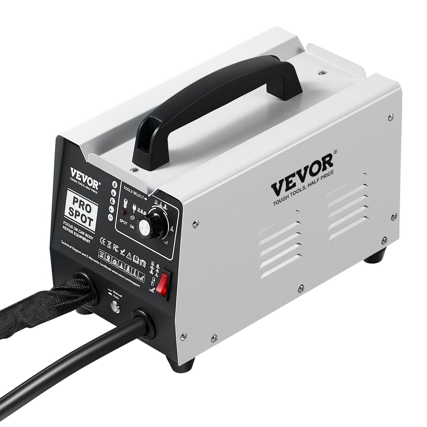 Bolzenschweiß-Ausbeulgerät, 1,8-kW-Punktschweißgerät mit automatischer/manueller Schweißfunktion und 7 vielseitigen Modi, Ausbeulmaschine für Pkw und Lkw zur Ausbeulung von Karosserien