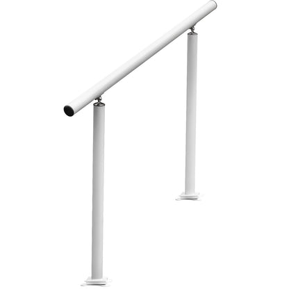 Treppengeländer für den Außenbereich, 91 cm (3 Fuß), 86 cm (34 Zoll) lang, weiß, verstellbar von 0 bis 60 Grad, aus weißem Aluminium für den Außenbereich, ideal für den Garten.